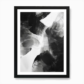 Abstract Black And White Painting 11 Art Print