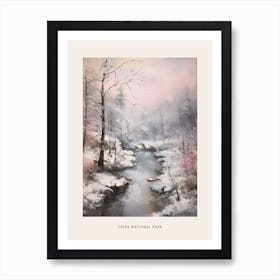 Dreamy Winter National Park Poster  Crins National Park France 4 Art Print