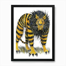 Lion Illustration 3 Art Print