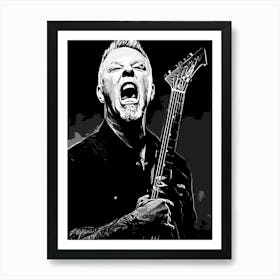 James Hetfield Metallica - Scream Art Print