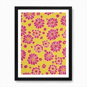 Zinnia Floral Print Watercolour Patterns Flower Art Print