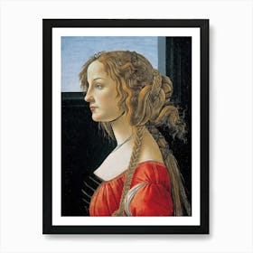 Sandro Botticelli Woman With Long Hair Art Print