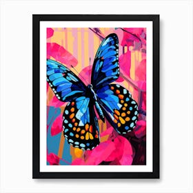Pop Art Red Spotted Purple Butterfly  3 Art Print