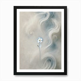 White Flower In A Cloud Art Print