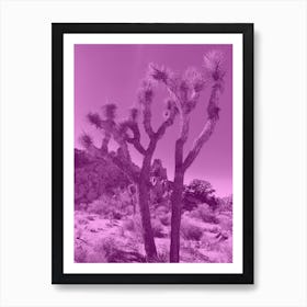 Pink Joshua trees Art Print