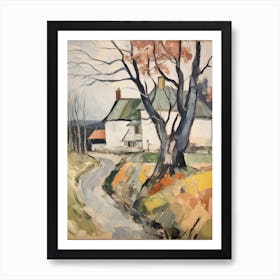 Cottage In The Countryside Painting 9 Art Print