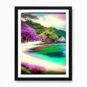 Lombok Indonesia Soft Colours Tropical Destination Art Print