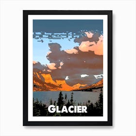 Glacier, National Park, Nature, USA, Wall Print, Art Print