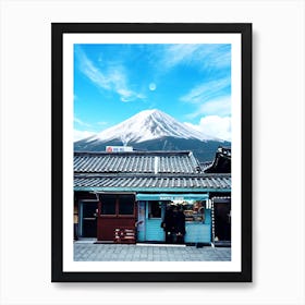 Waffle Shop Mt Fuji Japan Art Print