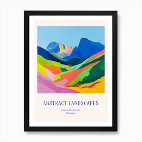 Colourful Abstract Durmitor National Park Montenegro 3 Poster Blue Art Print