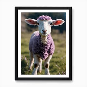 Purple Lamb 1 Art Print