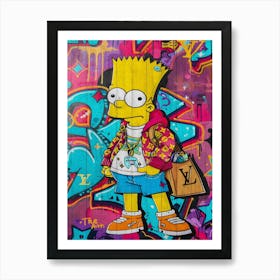 Pop art The Simpsons Graffiti Art Print