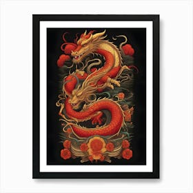Leonardo Vision Xl Chinese Year Of The Dragon Tshirt Design 1 Upscaled Upscaled Art Print