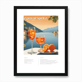 Aperol Spritz Cocktail Art Print