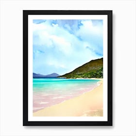 Cane Garden Bay 3, British Virgin Islands Watercolour Art Print