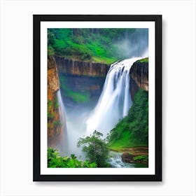 Nohkalikai Falls, India Majestic, Beautiful & Classic Art Print