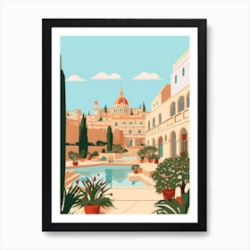 Malta 2 Travel Illustration Art Print