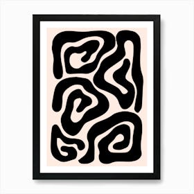 Black And White Swirls Art Print