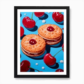 Pop Art Cherry Retro Sweet Treats  2 Art Print