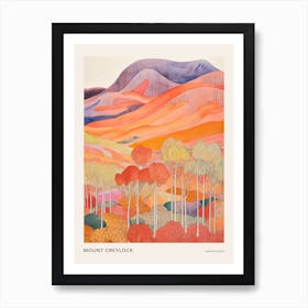Mount Greylock United States Colourful Mountain Illustration Poster Art Print
