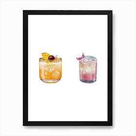 Cocktail Illustrations Art Print