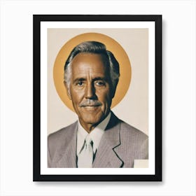 Jason Robards Retro Collage Movies Art Print