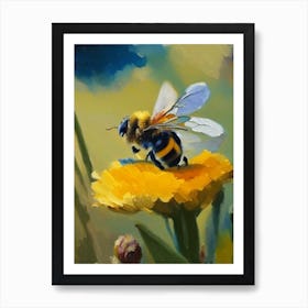 Solitary Bee 1 Painting Art Print