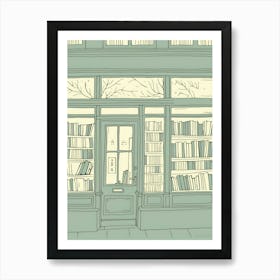 London The Book Nook Pastel Colours 5 Art Print