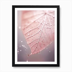 Rosy Leaf Art Print