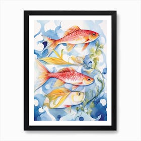 Three Fish Art Print