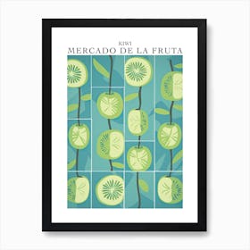 Mercado De La Fruta Kiwi Illustration 2 Poster Art Print