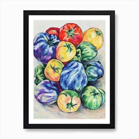 Kohlrabi Fauvist vegetable Art Print