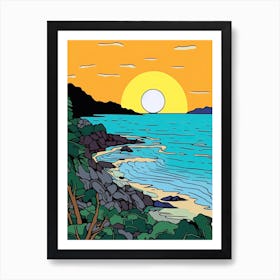 Minimal Design Style Of Seychelles 1 Art Print