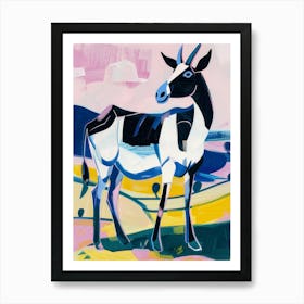 Black And White Cow Art Print