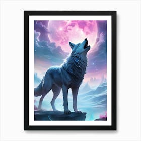 Howling Wolf Art Print