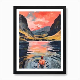 Wild Swimming At Loch An Duin Scotland 3 Art Print