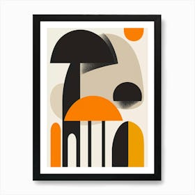 Modern mushrooms Art Print