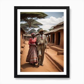 African Couple Art Print