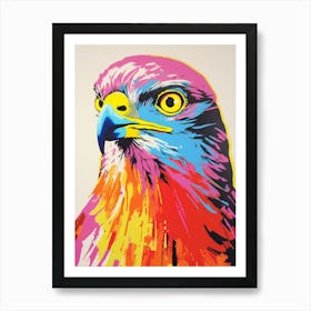 Andy Warhol Style Bird Eurasian Sparrowhawk 3 Art Print