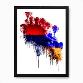 Flag Of Armenian Country Art Print