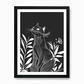 Bombay Cat Minimalist Illustration 2 Art Print