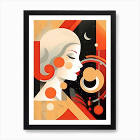 Serenading Womanhood: Minimalist Abstract Charms Art Print