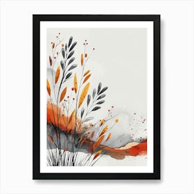 Abstract flowers Art Print