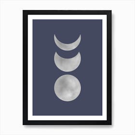 Moon Phases - Minimalist Moon Art Art Print