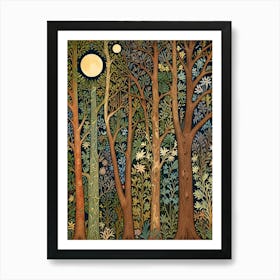 William Morris Print Forest At Night Art Print