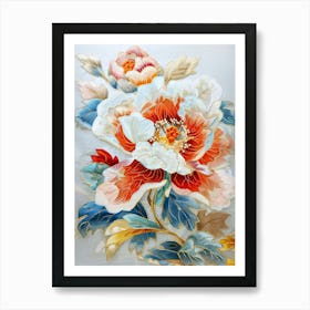 Chinese Silk Painting Art Print