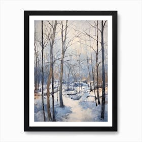 Winter City Park Painting Forest Park St Louis 3 Art Print