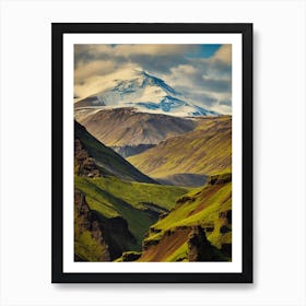 Vatnajökull National Park 2 Iceland Vintage Poster Art Print