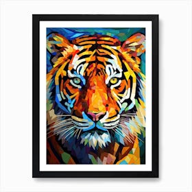 Tiger Art In Mosaic Art Style 1 Art Print