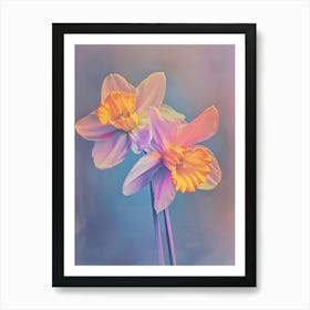 Iridescent Flower Daffodil 3 Art Print